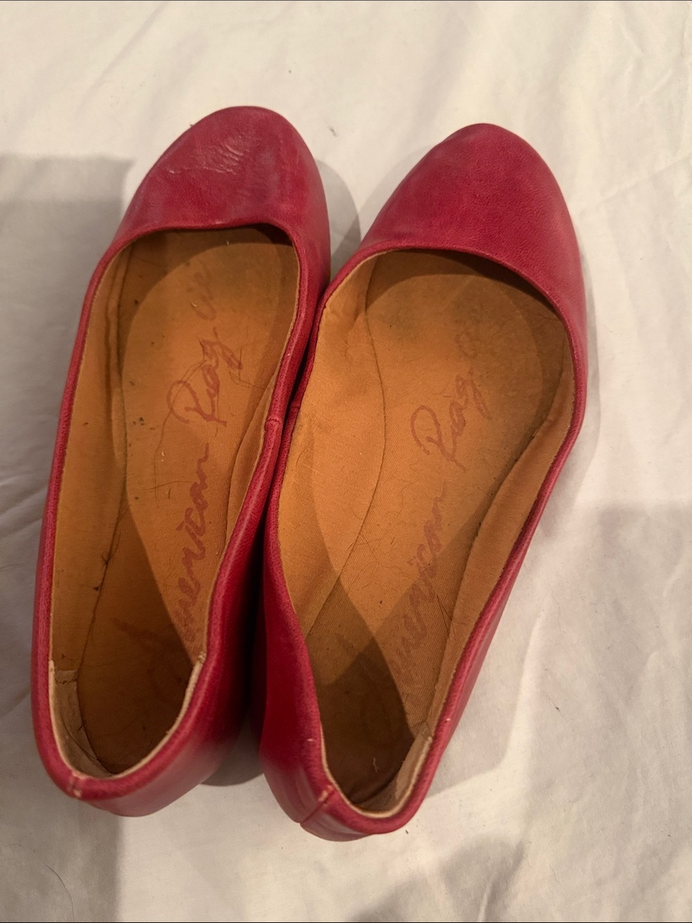 American Rag Red Leather Ballet Flats - Picture 3 of 4